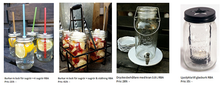 The Drinking Jar - trendiga glasburkar i olika former